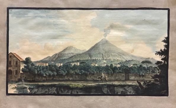 Fabris Pietro (1740-1792) View of Mount Vesuvius from the sea shore, at Resina, between Portici, and Torre del Greco 1776 Napoli 